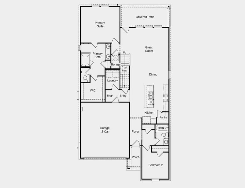 2D floor plan layout for the Reid by Taylor Morrison in Hockley Meadows 45s, Hockley, TX (Image 4). 2D floor plan layout for the Reid by Taylor Morrison in Hockley Meadows 45s, Hockley, TX (Image 4).