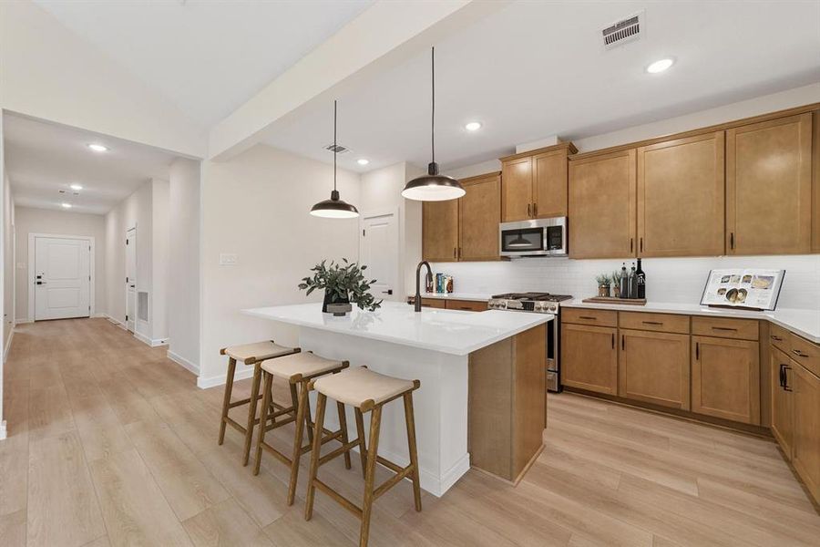 Furnished interior view inside a new home in Aspire at Noble Ridge, Howe (Image 12).