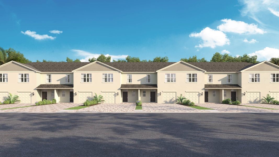 Representative exterior photo of a completed home built from the San Marco Exterior by D.R. Horton in Venetian Grove, Vero Beach, FL (Image 1).