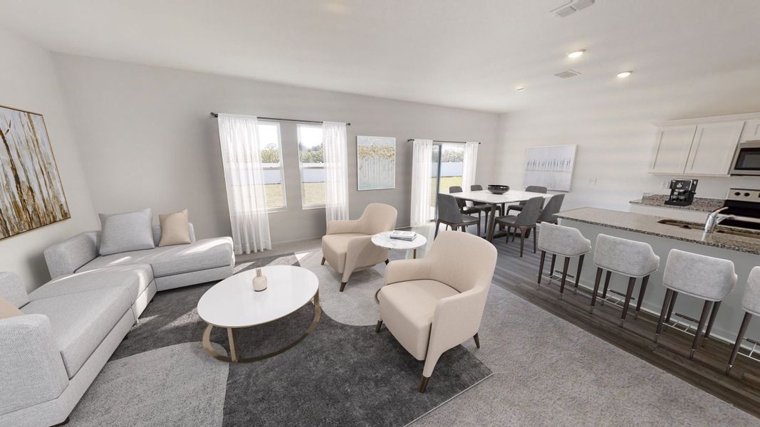 Representative furnished interior of a home built from the Catalina by Starlight Homes in The Meadows, Mebane (Image 6).