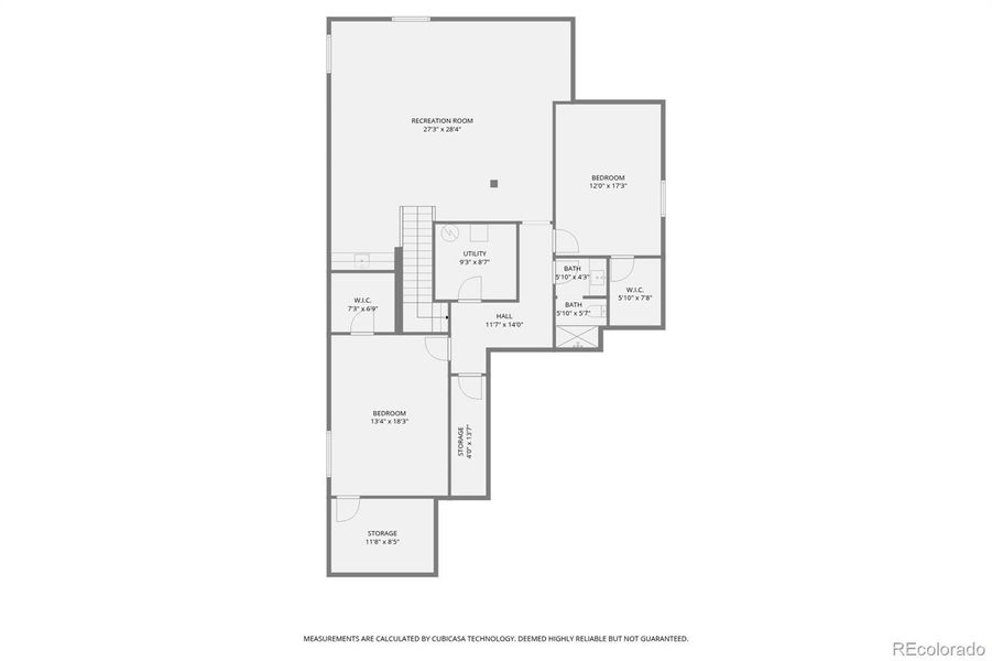 2D floor plan layout of this home in Creekside Village, Thornton, CO (Image 7).