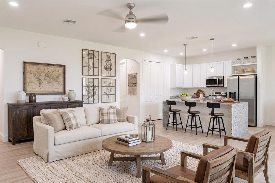5 - Kithen Family Room Staged