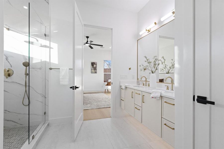 Furnished interior view inside a new home in , Dallas (Image 27).