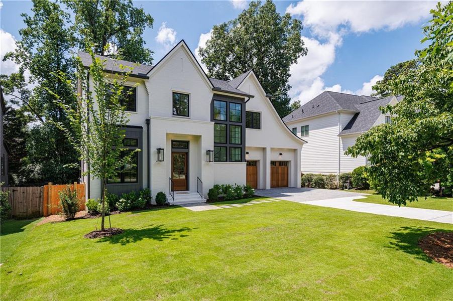 Front exterior of a new home in , Atlanta, GA, highlighting curb appeal (Image 40). Front exterior of a new home in , Atlanta, GA, highlighting curb appeal (Image 40).
