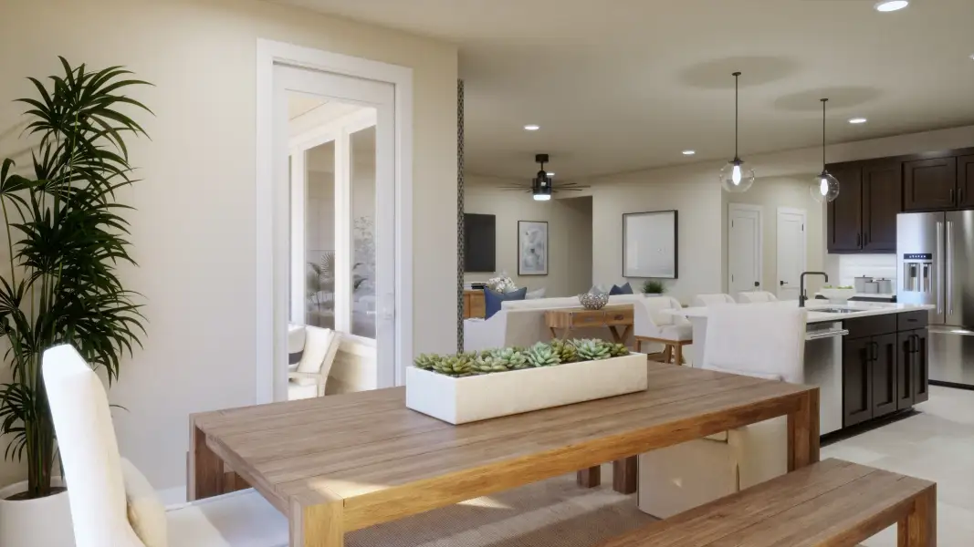 Furnished interior view inside a new home in Freedom at Anthem, Kyle (Image 6).