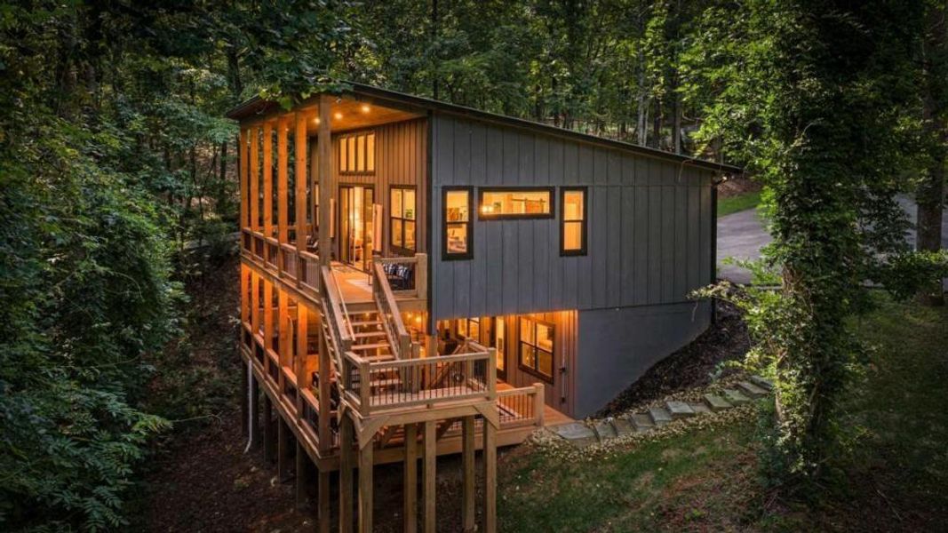 Exterior details and patio area of a home in , Morganton (Image 28).