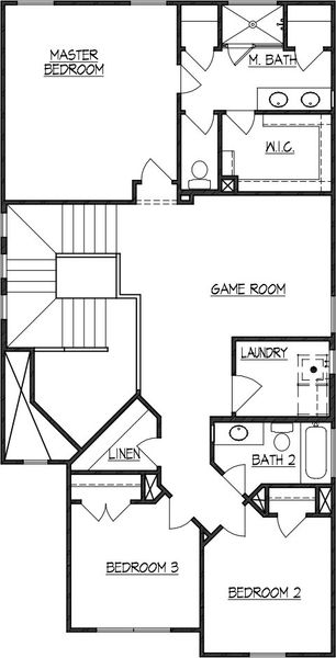 2D floor plan layout for the 1949 by Texas Homes in Trilogy Grove, Leon Valley, TX (Image 4).