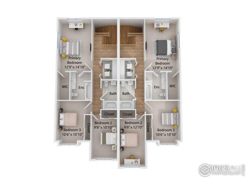 Architectural 3D renderings of interior Upper level Architectural 3D renderings of interior Upper level