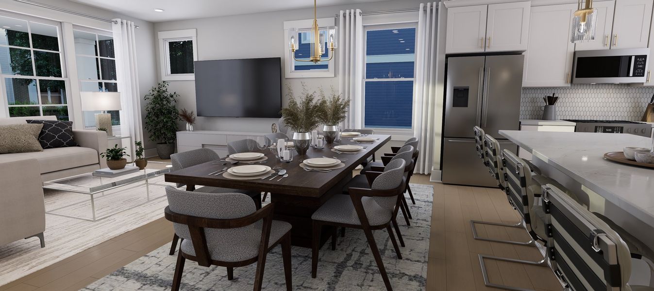 Representative furnished interior of a home built from the Willow by Baker Residential in Atwater Station - Village Collection, Fuquay Varina (Image 12).