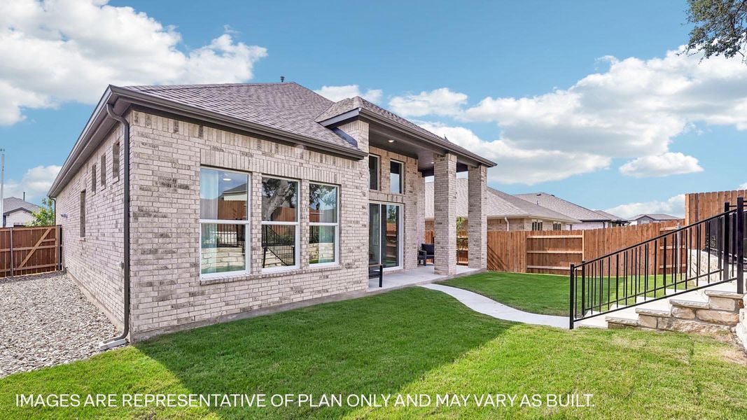 Representative exterior details of a home built from the The Garrett by D.R. Horton in The Enclave at Bar W Ranch, Leander (Image 22).