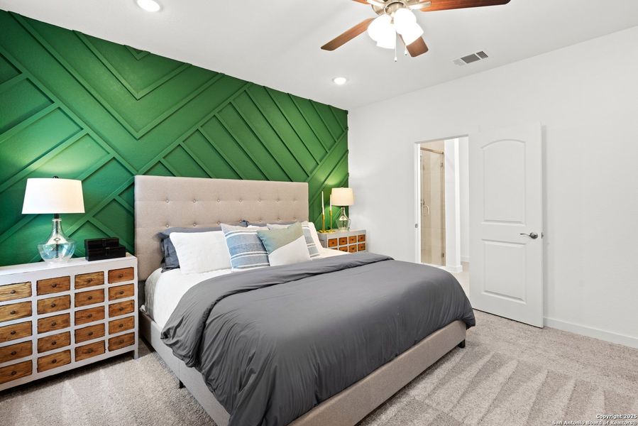 Furnished interior view inside a new home in Saddle Creek Ranch, Cibolo (Image 14). Furnished interior view inside a new home in Saddle Creek Ranch, Cibolo (Image 14).