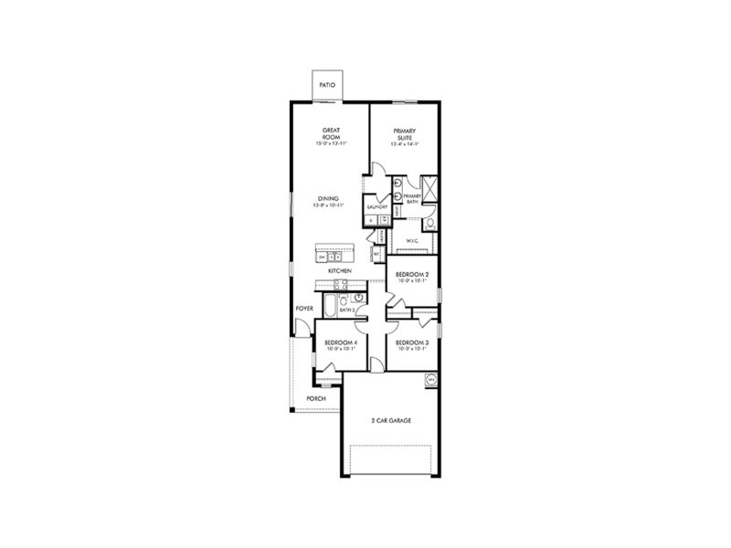 2D floor plan layout of this home in Coasterra - Premier Series, Palmetto, FL (Image 1).