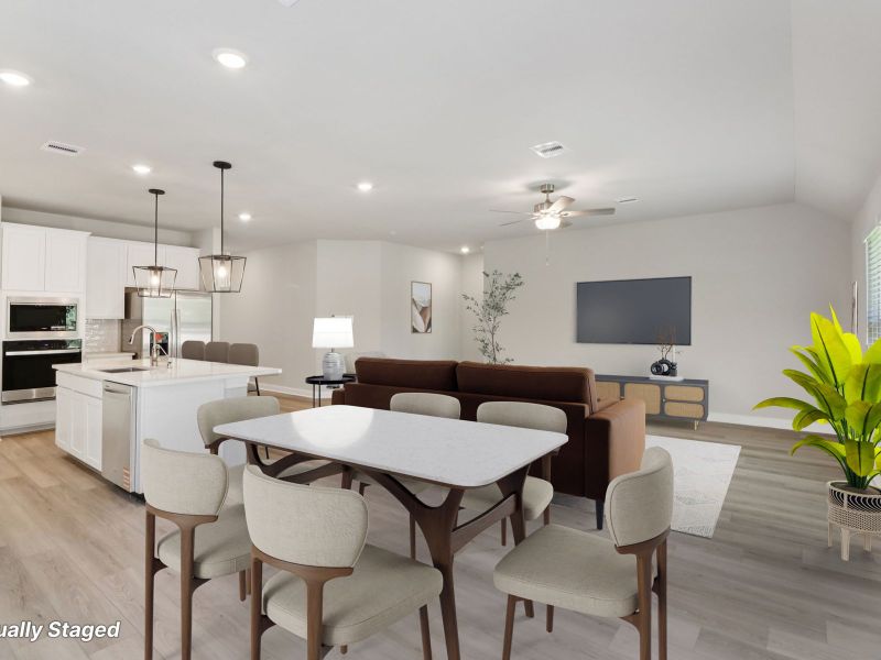 Furnished interior view inside a new home in Sanford Farms - Classic Series, Waller (Image 11). Furnished interior view inside a new home in Sanford Farms - Classic Series, Waller (Image 11).