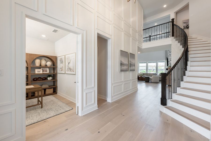 Representative furnished interior of a home built from the Woodbridge by Tri Pointe Homes in Bridgeland, Cypress (Image 5).