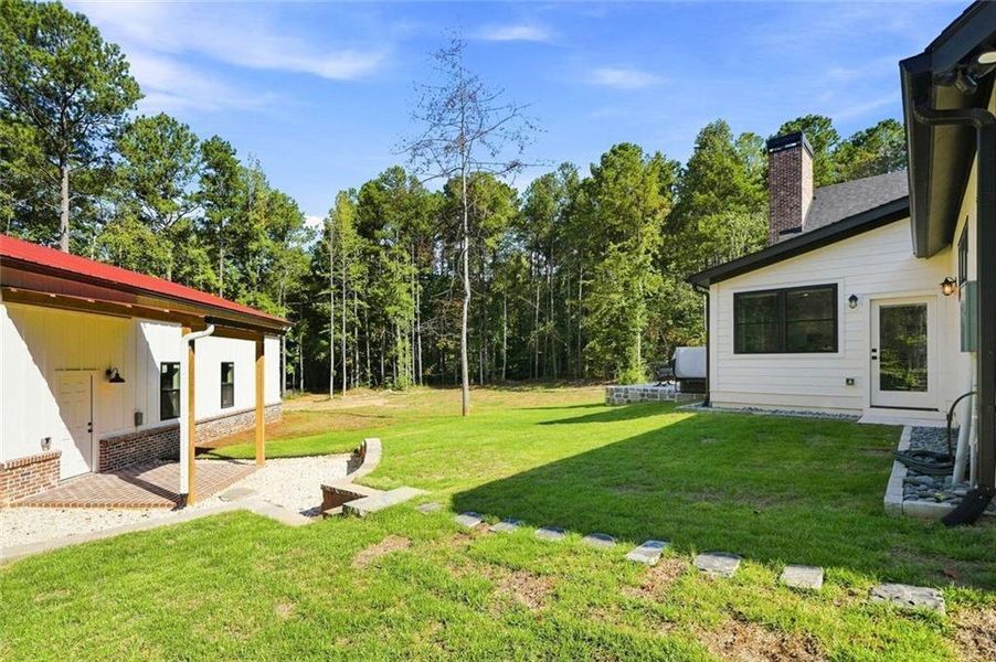 Exterior details and patio area of a home in , Canton (Image 41).