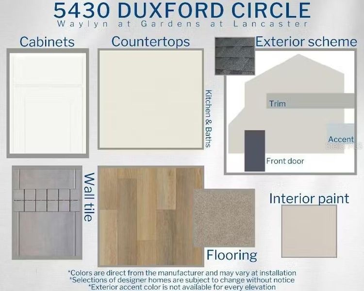 Sample of building materials used in homes in Gardens at Lancaster Park, St. Cloud (Image 3).