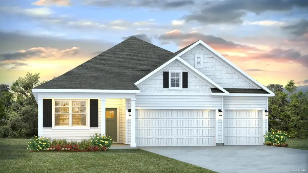 Representative exterior photo of a completed home built from the Martin by D.R. Horton in Brookside, Richlands, NC (Image 23).
