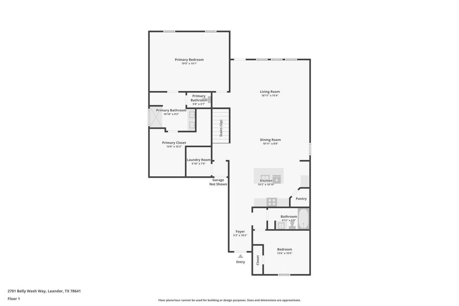 2D floor plan layout of this home in , Georgetown, TX (Image 4).