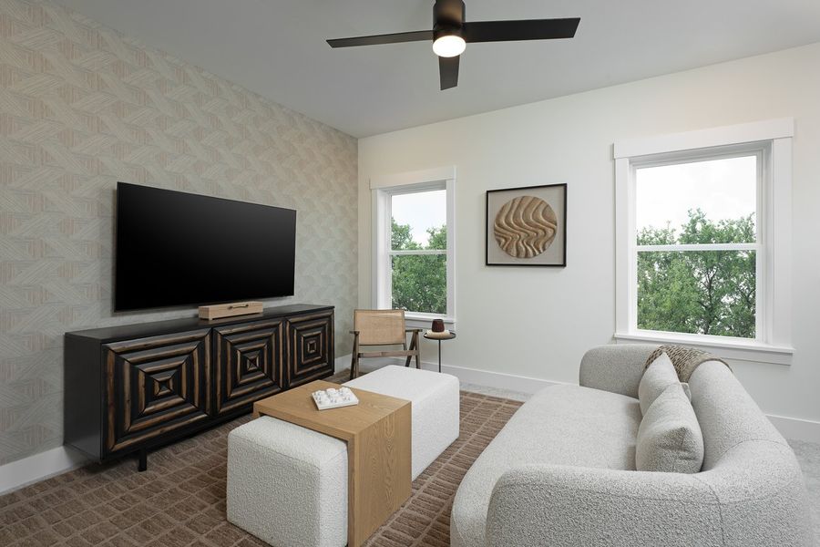 Representative furnished interior of a home built from the Knox by Ashton Woods in Rowland's Grant, Fuquay Varina (Image 10).
