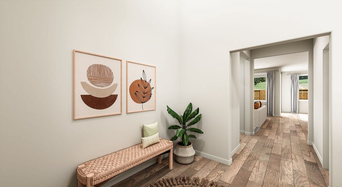 Furnished interior view inside a new home in Union Park, Little Elm (Image 3).
