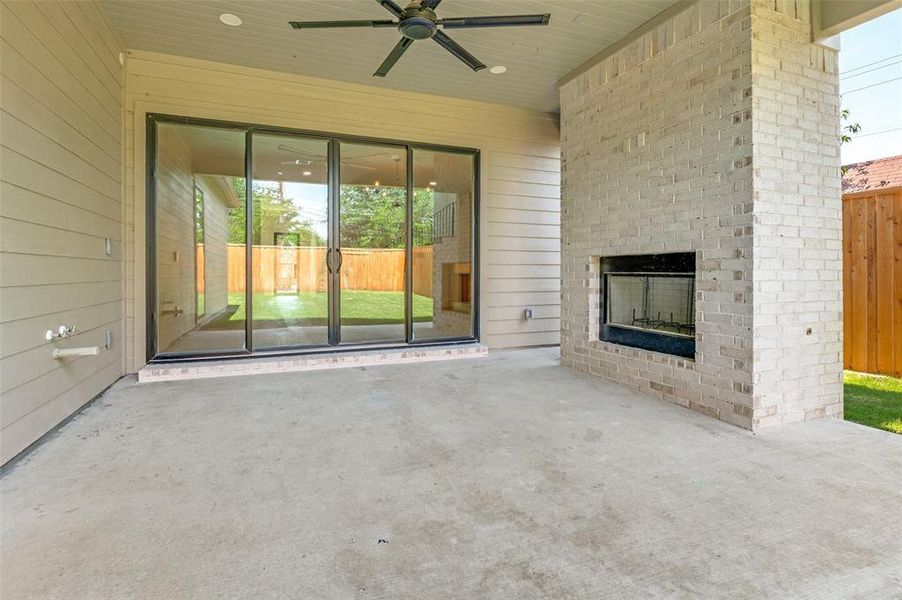 Exterior details and patio area of a home in , Dallas (Image 4). Exterior details and patio area of a home in , Dallas (Image 4).