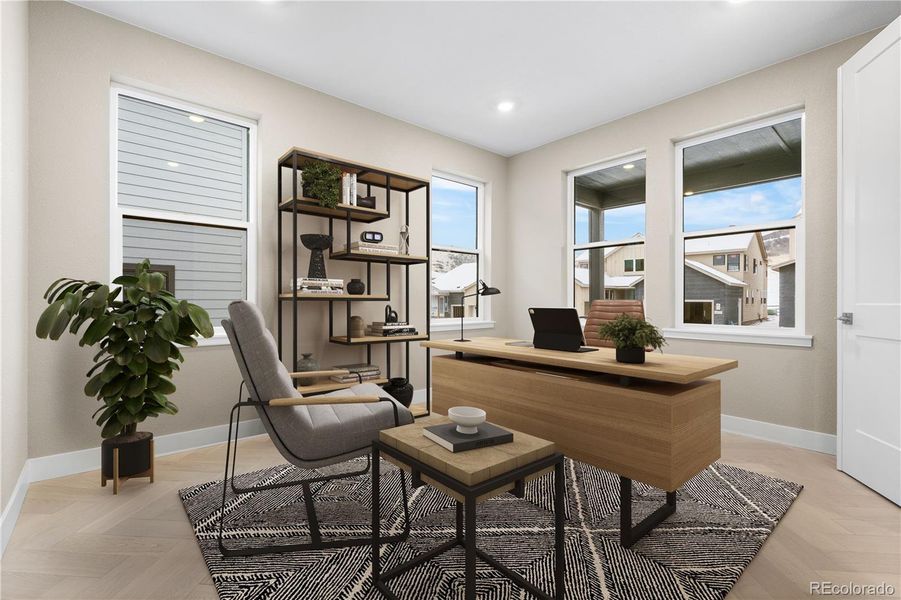 Furnished interior view inside a new home in Autograph at Lyric, Lone Tree (Image 18).