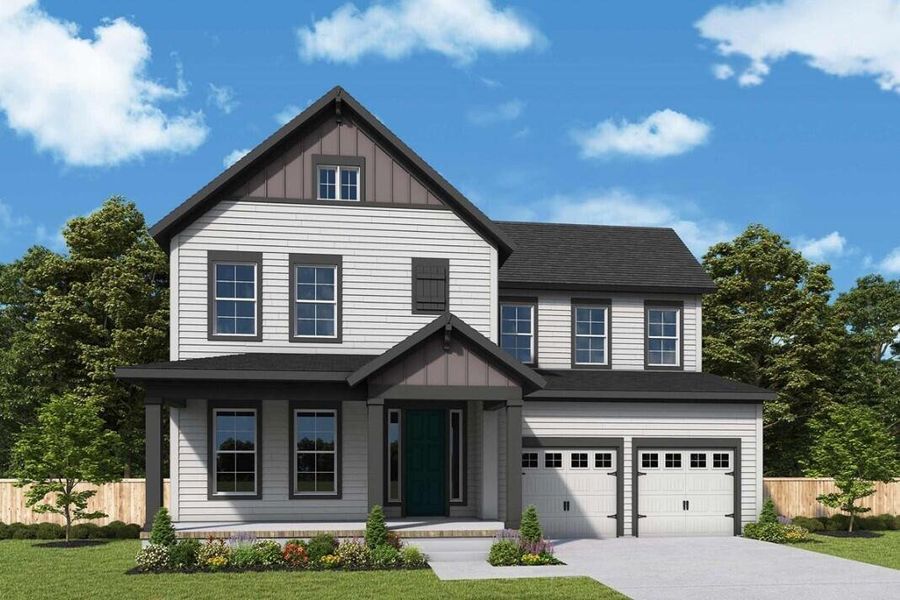 Front exterior of a new home in Nexton - Midtown - The Village Collection, Summerville, SC, highlighting curb appeal (Image 2).