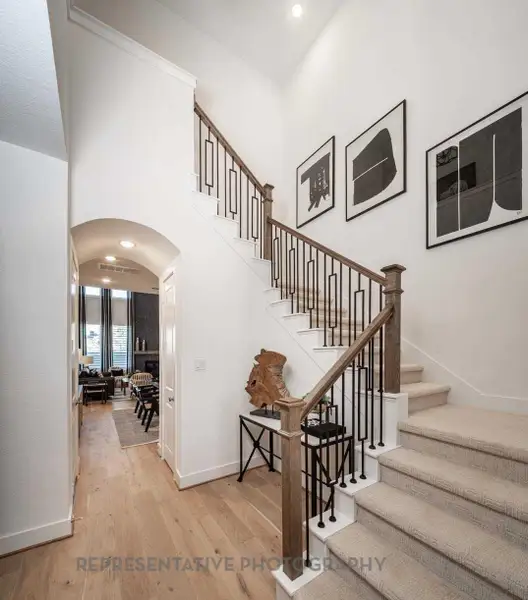 Furnished interior view inside a new home in Bridgeland Central: The Cottages, Cypress (Image 22).