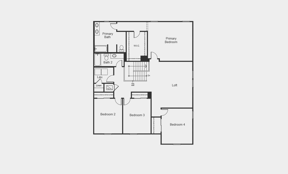 2D floor plan layout for the Plan 3016 by KB Home in Canoe Creek Reserve II, St. Cloud, FL (Image 11).