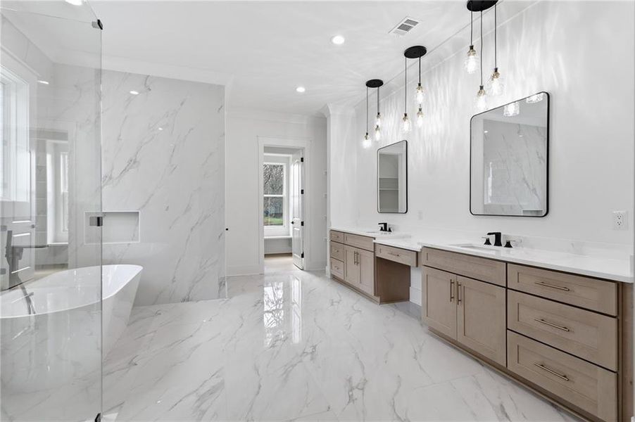 Furnished interior view inside a new home in , Monroe (Image 14).