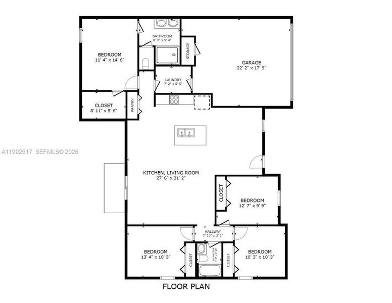 2D floor plan layout of this home in , Port Charlotte, FL (Image 3).