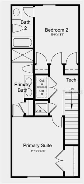 2D floor plan layout of this home in Skye Ranch Community Group Page, Sarasota, FL (Image 5).