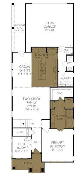 2D floor plan layout of this home in Landmark, Denton, TX (Image 4).