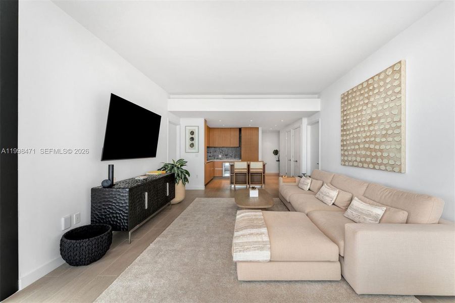 Furnished interior view inside a new home in , Miami Beach (Image 9).