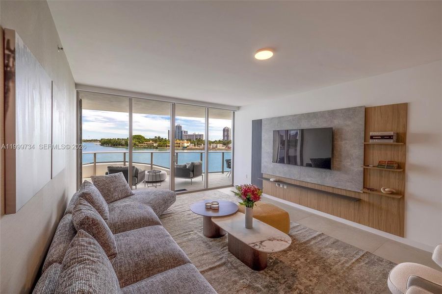 Furnished interior view inside a new home in , Bay Harbor Islands (Image 11).
