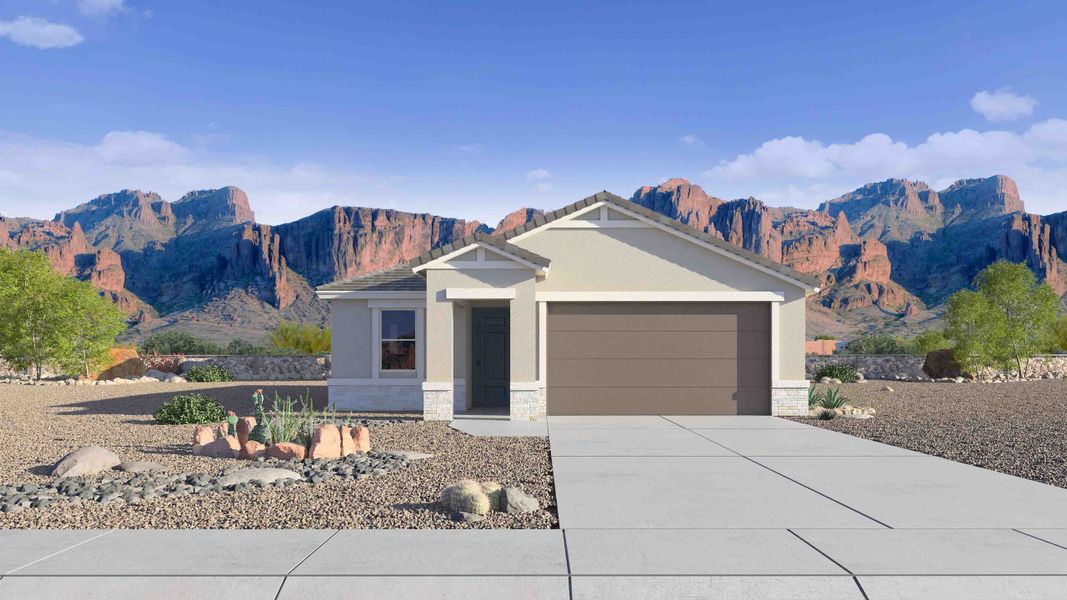Representative exterior photo of a completed home built from the Abbot by D.R. Horton in Upper Canyon, Phoenix, AZ (Image 22).
