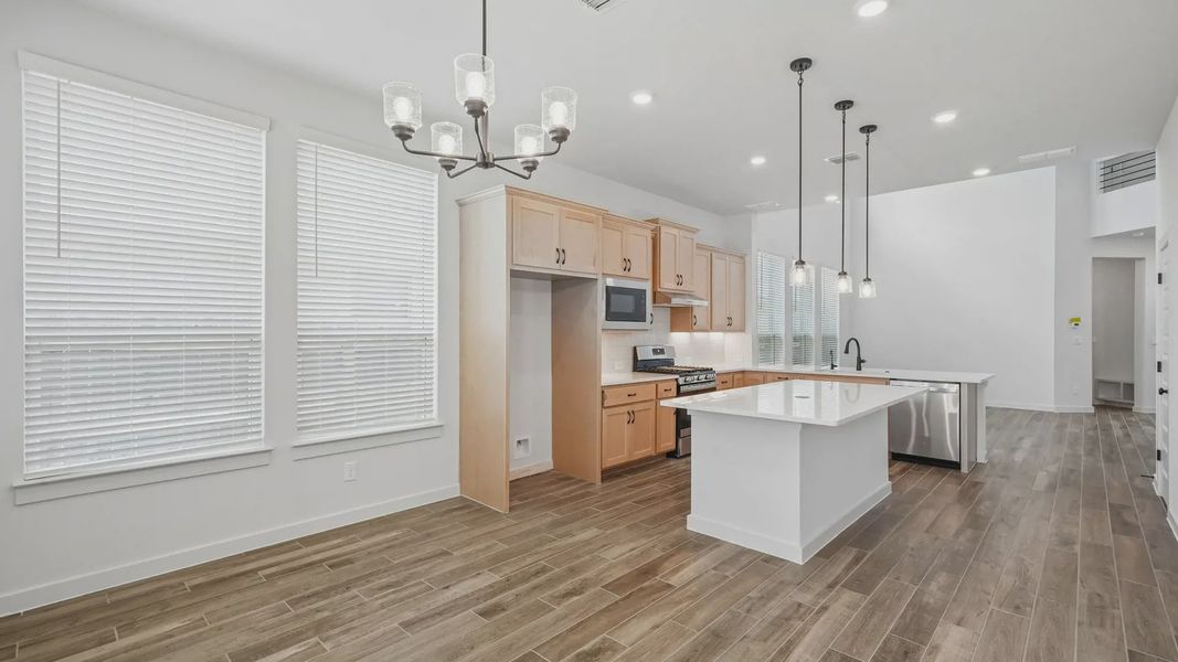 Representative furnished interior of a home built from the Portofino by Chesmar Homes in Legacy at Lake Dunlap, New Braunfels (Image 4).