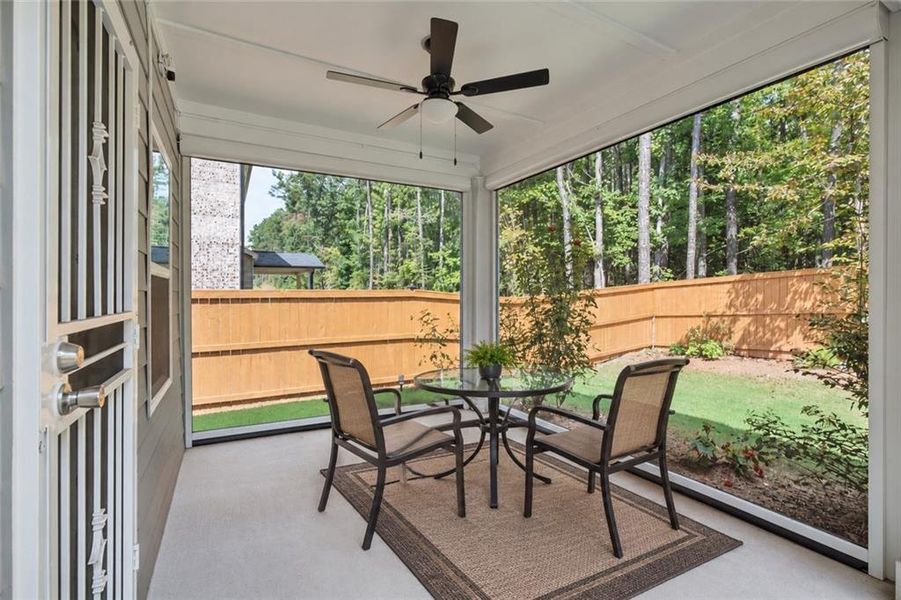 Exterior details and patio area of a home in Creekside at Oxford Park, Fairburn (Image 3).