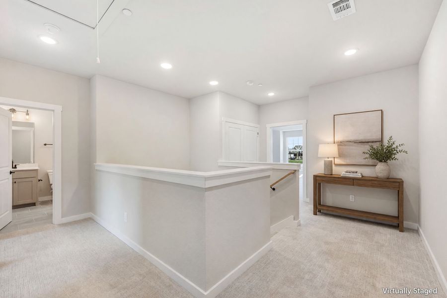 Furnished interior view inside a new home in Woodbridge Townhomes, Wylie (Image 16).