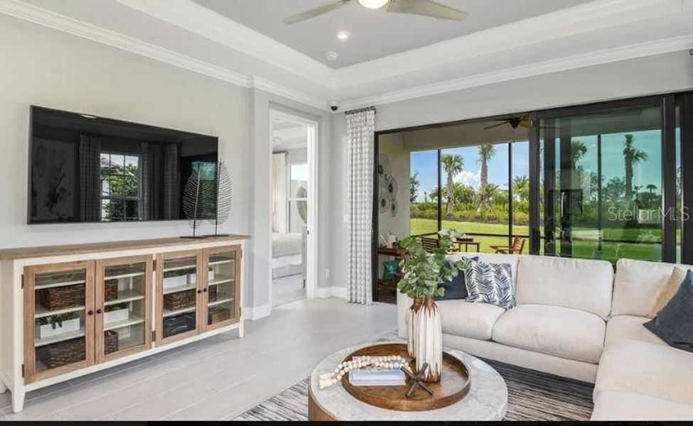 Furnished interior view inside a new home in Esplanade at Azario Lakewood Ranch, Bradenton (Image 3).