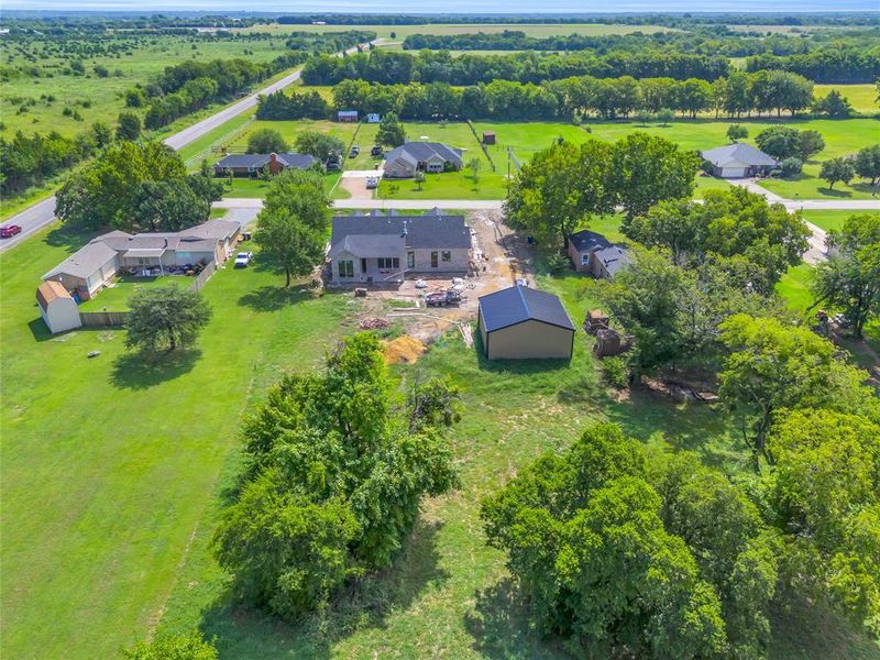 Aerial view of a tree filled landscape Aerial view of a tree filled landscape