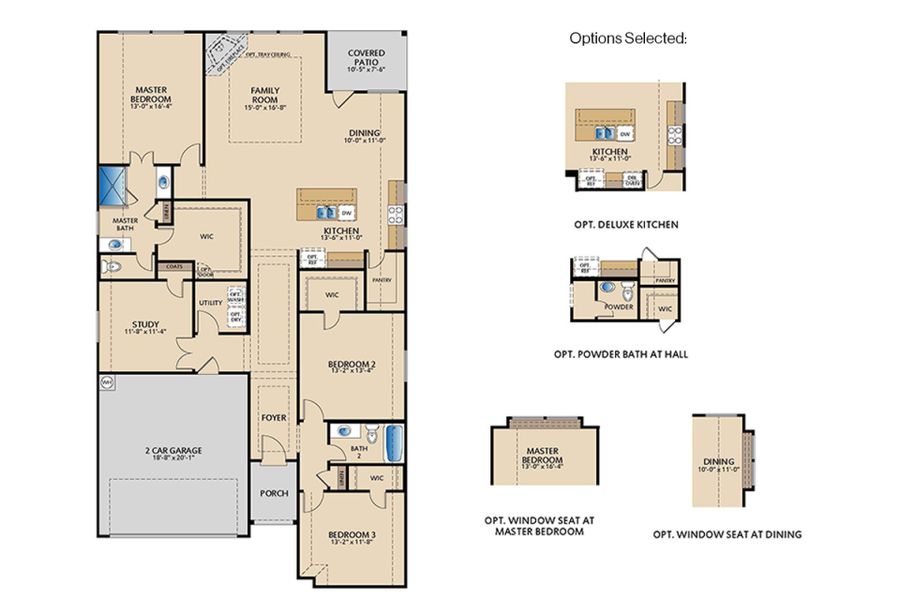 2D floor plan layout of this home in Meadow Run, Melissa, TX (Image 3). 2D floor plan layout of this home in Meadow Run, Melissa, TX (Image 3).