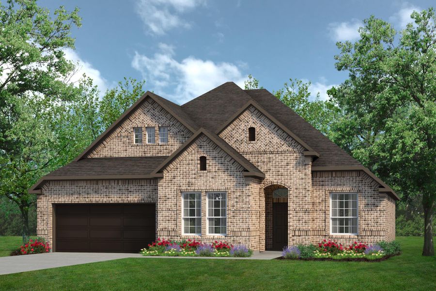 Elevation B | Concept 2434 at Coyote Crossing in Godley, TX by Landsea Homes