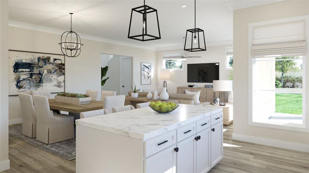 Furnished interior view inside a new home in North Square at Uptown, Celina (Image 9).