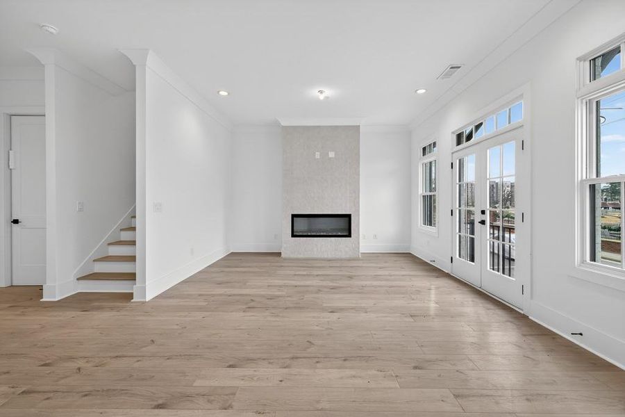 Spacious, unfurnished interior of a new home in Skyview On Broad, Sugar Hill (Image 31). Spacious, unfurnished interior of a new home in Skyview On Broad, Sugar Hill (Image 31).