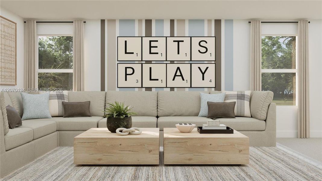 Furnished interior view inside a new home in , Miami (Image 9).