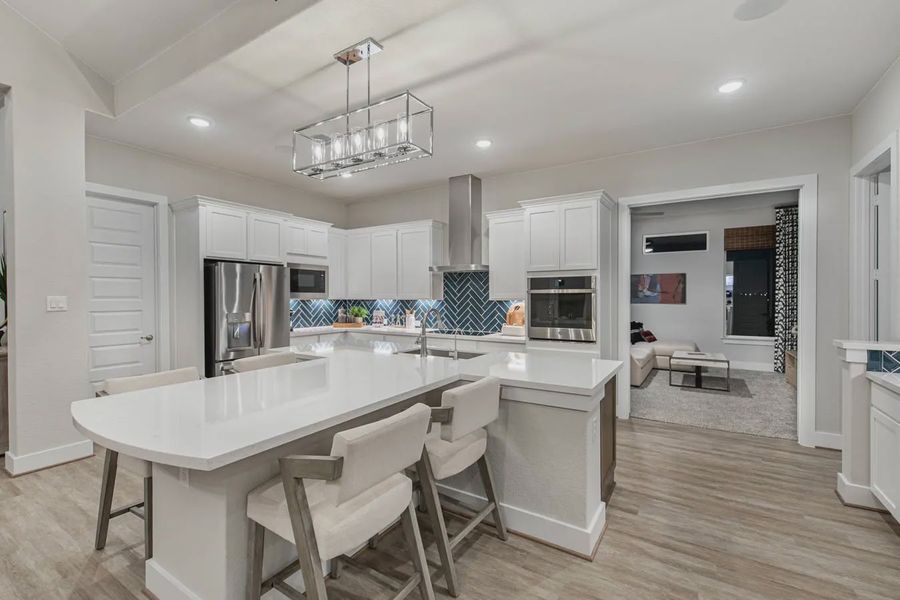 Representative furnished interior of a home built from the Gregory by Chesmar Homes in Heimer Estates at Garden Ridge, San Antonio (Image 6).