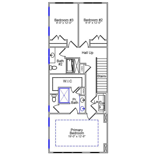 2D floor plan layout of this home in Nichols Landing, Charlotte, NC (Image 3).