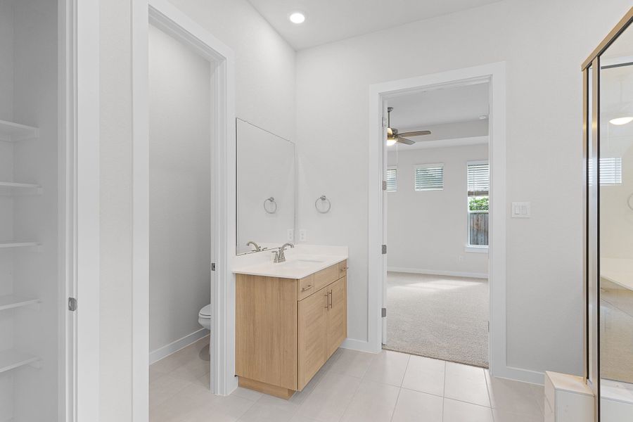 Furnished interior view inside a new home in The Grove at Blackhawk, Pflugerville (Image 18). Furnished interior view inside a new home in The Grove at Blackhawk, Pflugerville (Image 18).