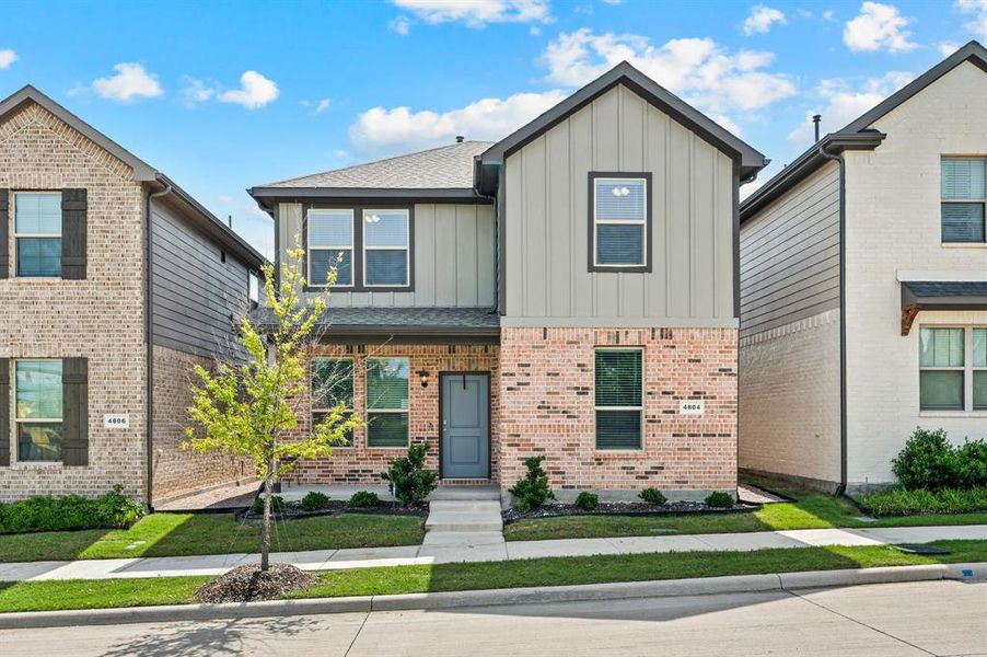 Front exterior of a new home in Heritage Village, Haltom City, TX, highlighting curb appeal (Image 1). Front exterior of a new home in Heritage Village, Haltom City, TX, highlighting curb appeal (Image 1).
